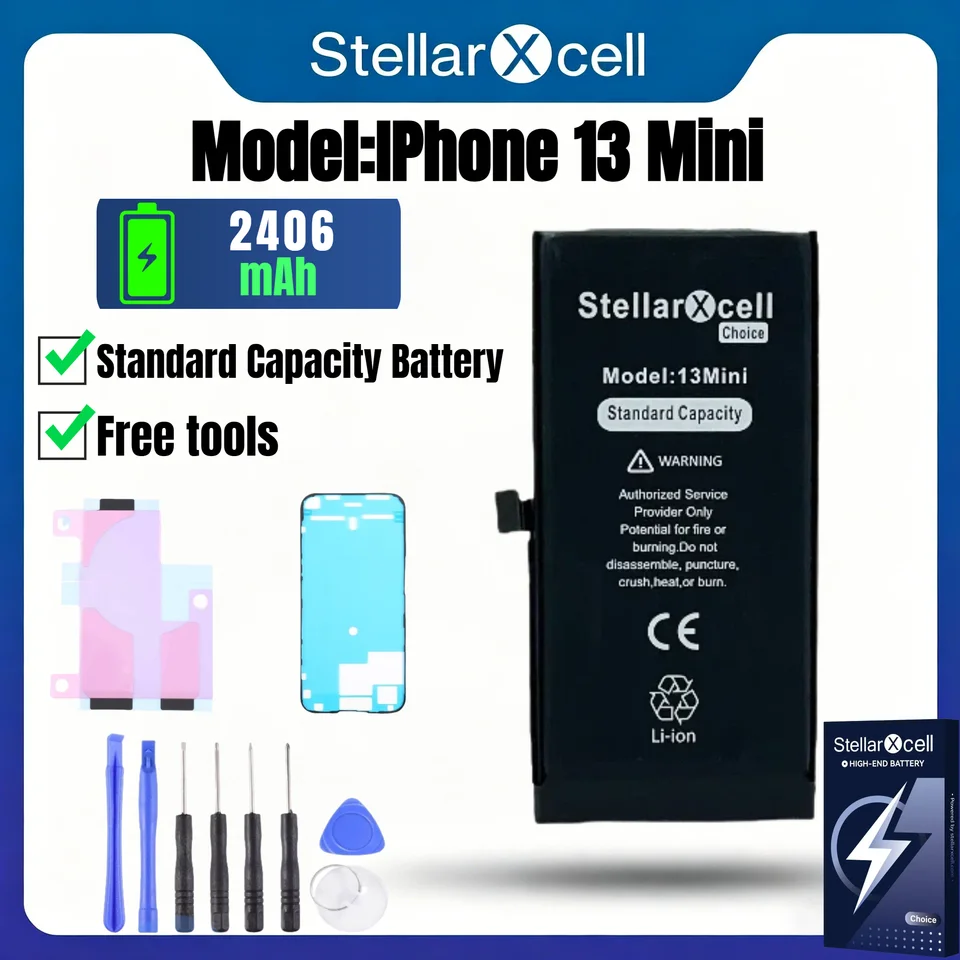 Batería para iPhone 13, 13 Pro, 13 Mini, 13 Pro Max, capacidad estándar, calidad estándar, incluye herramientas gratis, 0 ciclos, muestra 100% salud 3