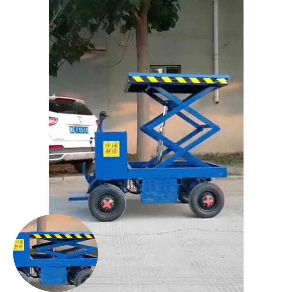 48V Four Batteries Load 600KG Four-wheeled Ride-on Electric Flatbed Lift Truck Environmentally Friendly Hand-push Stacker Trucks