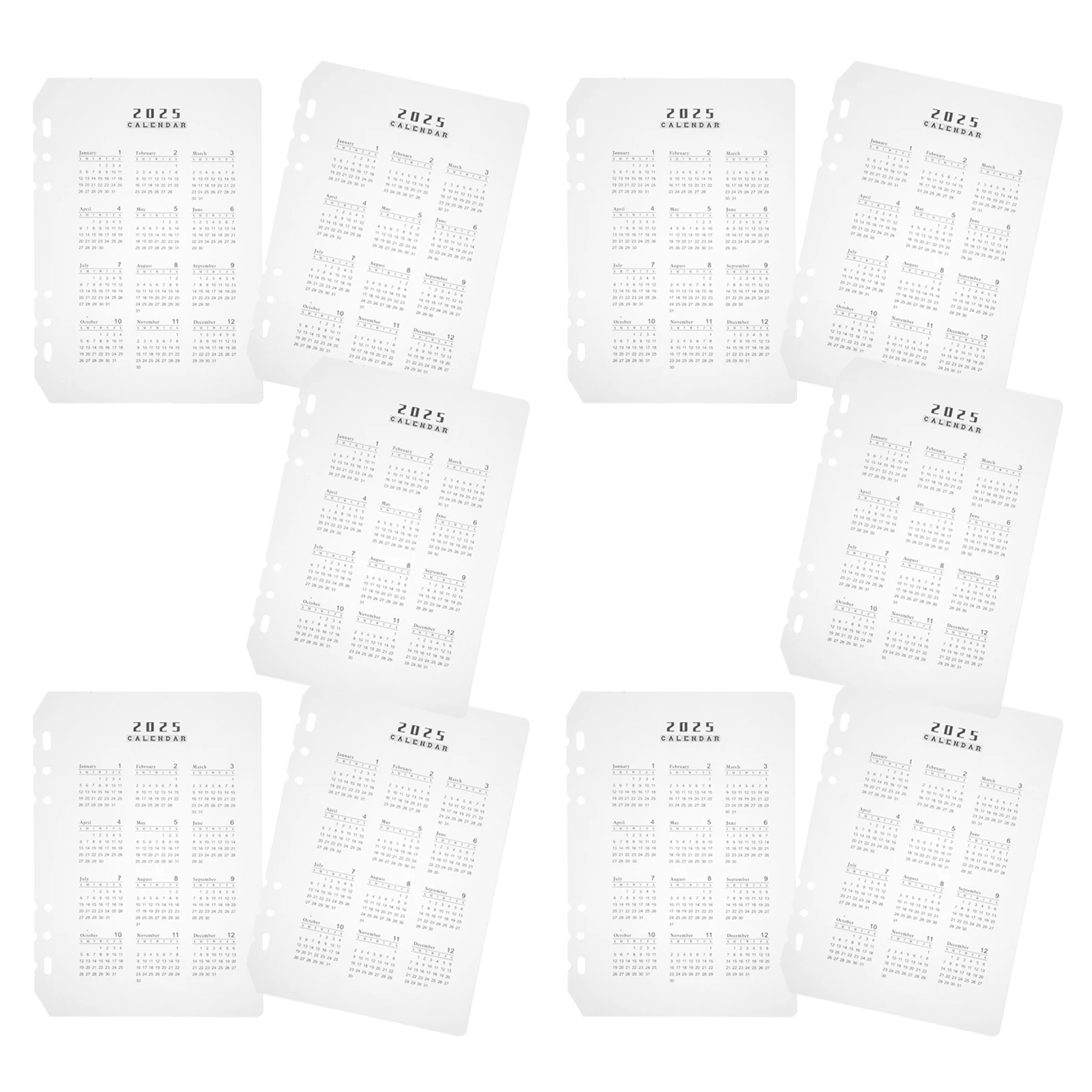 

10pcs Calendar Dividers PP Transparent Notebook Separators A5 Binder Inserts Shelf Barrier Monthly Accessories Weekly
