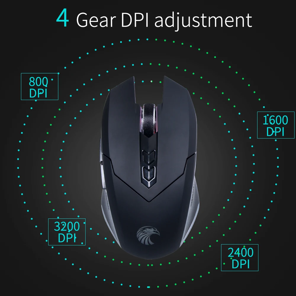 Picture 6: 8000DPI Wired RGB Optical Gaming Mouse Popular 3D Style with High Resolution for Right Hand Users USB Connected PC Laptop Use
