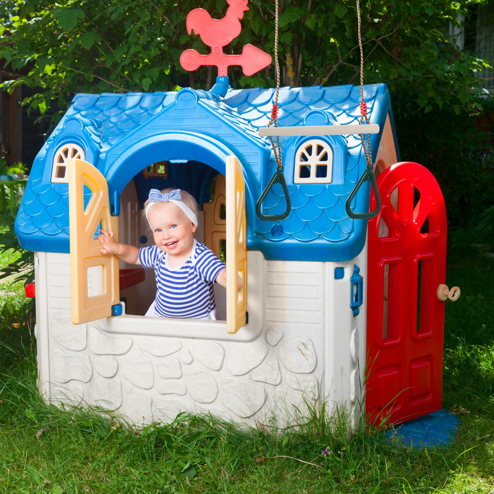 

Children's Swing Hanging Ring Toy Versatile Swinging Rings Toys The Handshake Plastic