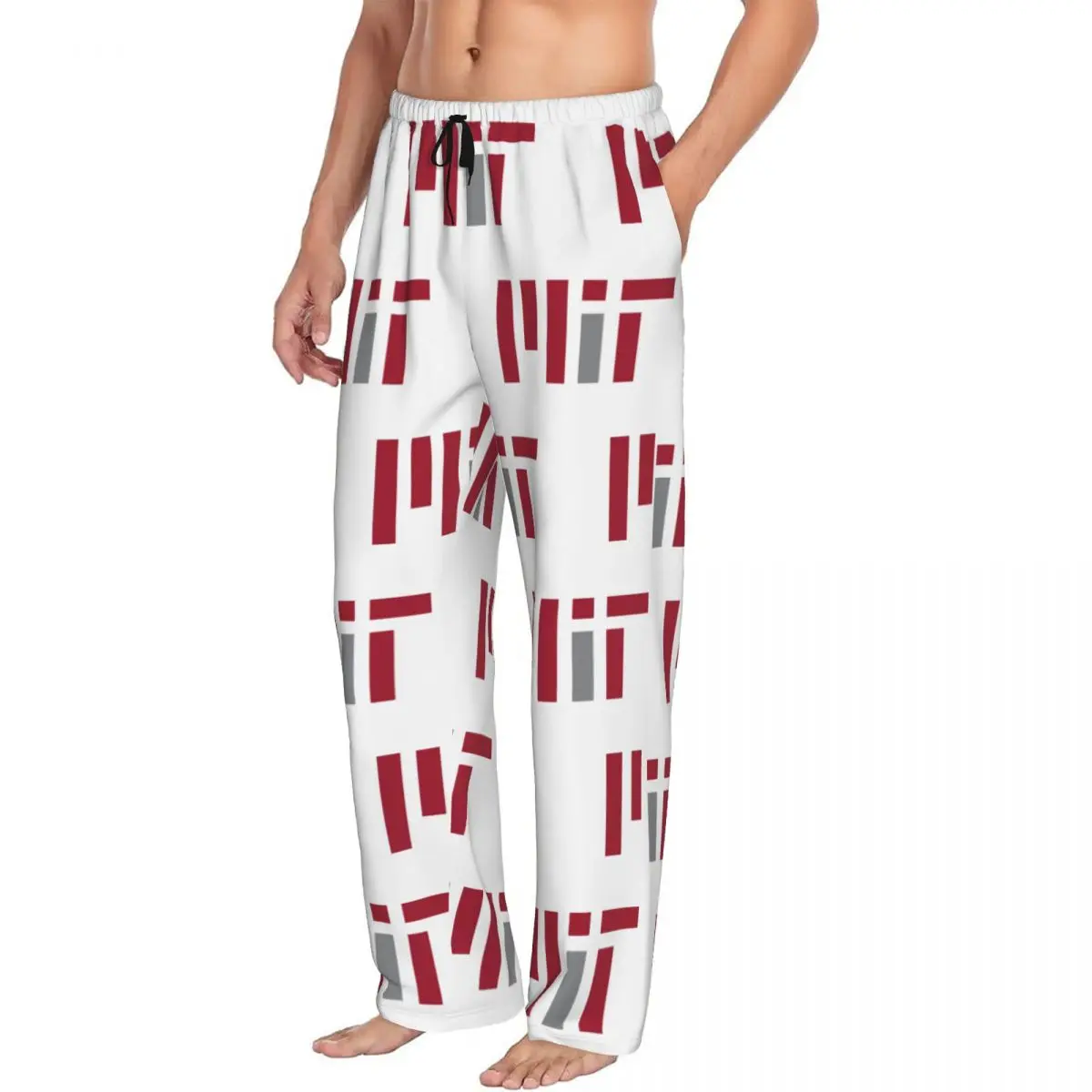Custom MIT University Pajama Pants Men Sleepwear Sleep Lounge Bottoms with Pockets