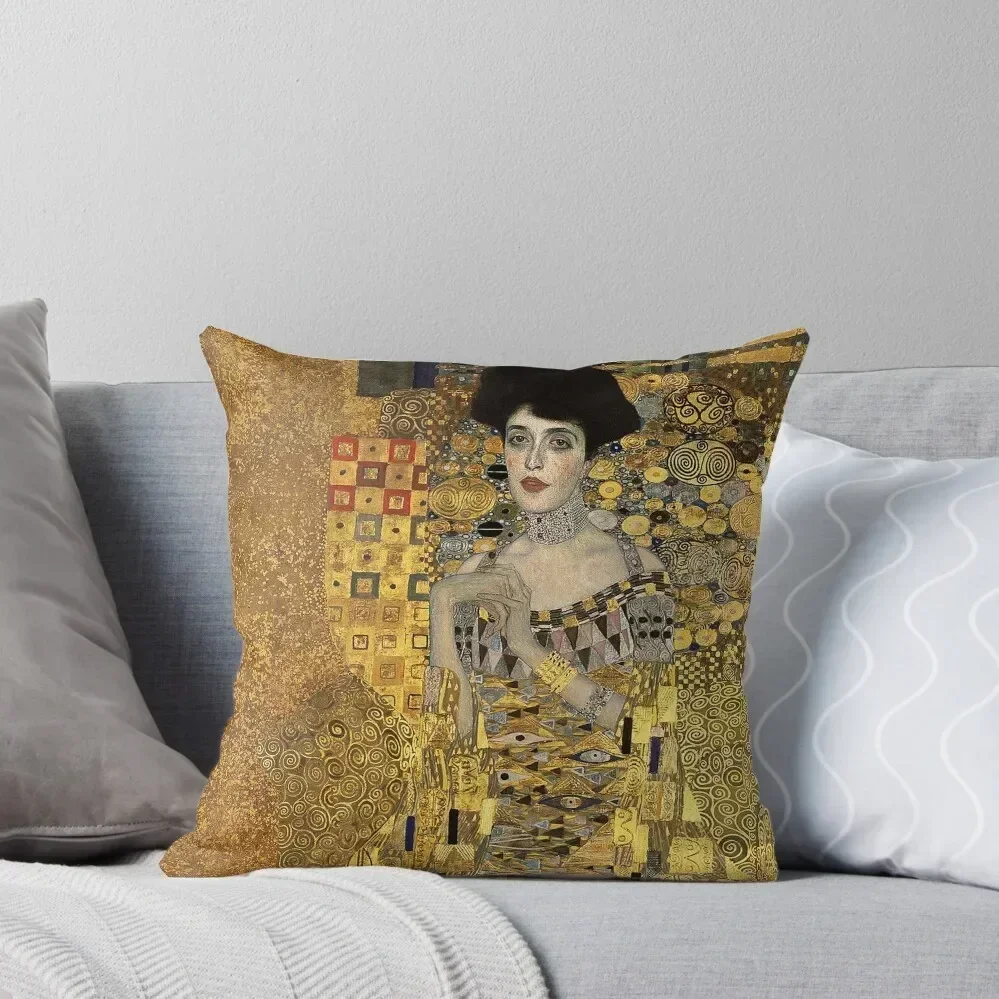 Gustav Klimt, Adele Bloch-Bauer Throw Pillow Room decorating items Luxury Cushion Cover New year pillow