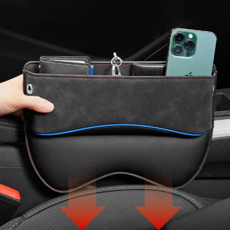

RazorRide Suede Car Seat Side Storage Case for Car Seat Gap Filler Organizer Box Leather Car Crevice Stowing Tidy Interior Part