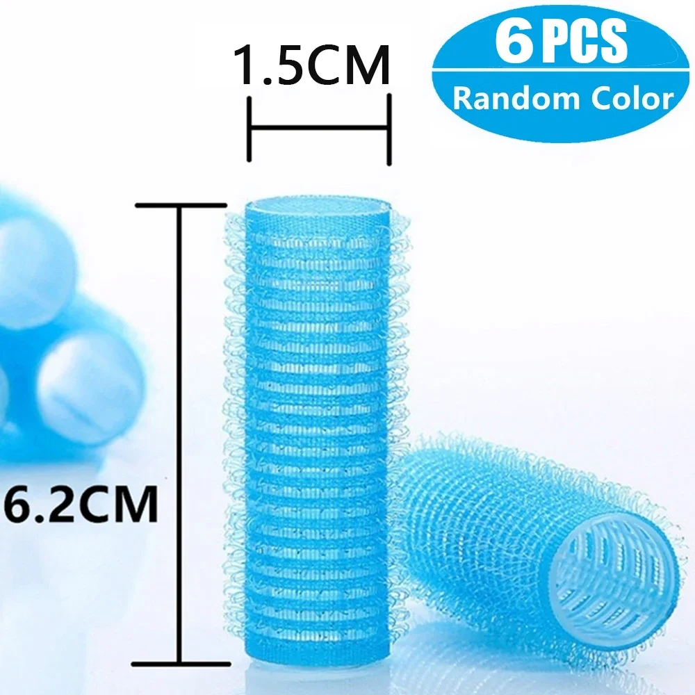 6Pcs/Bag Hair Rollers Self Grip Hooks Hair Curlers Heatless Rollers Salon Dressing Curlers Sticky Hair Styling Tools Jumbo Sizes view 5