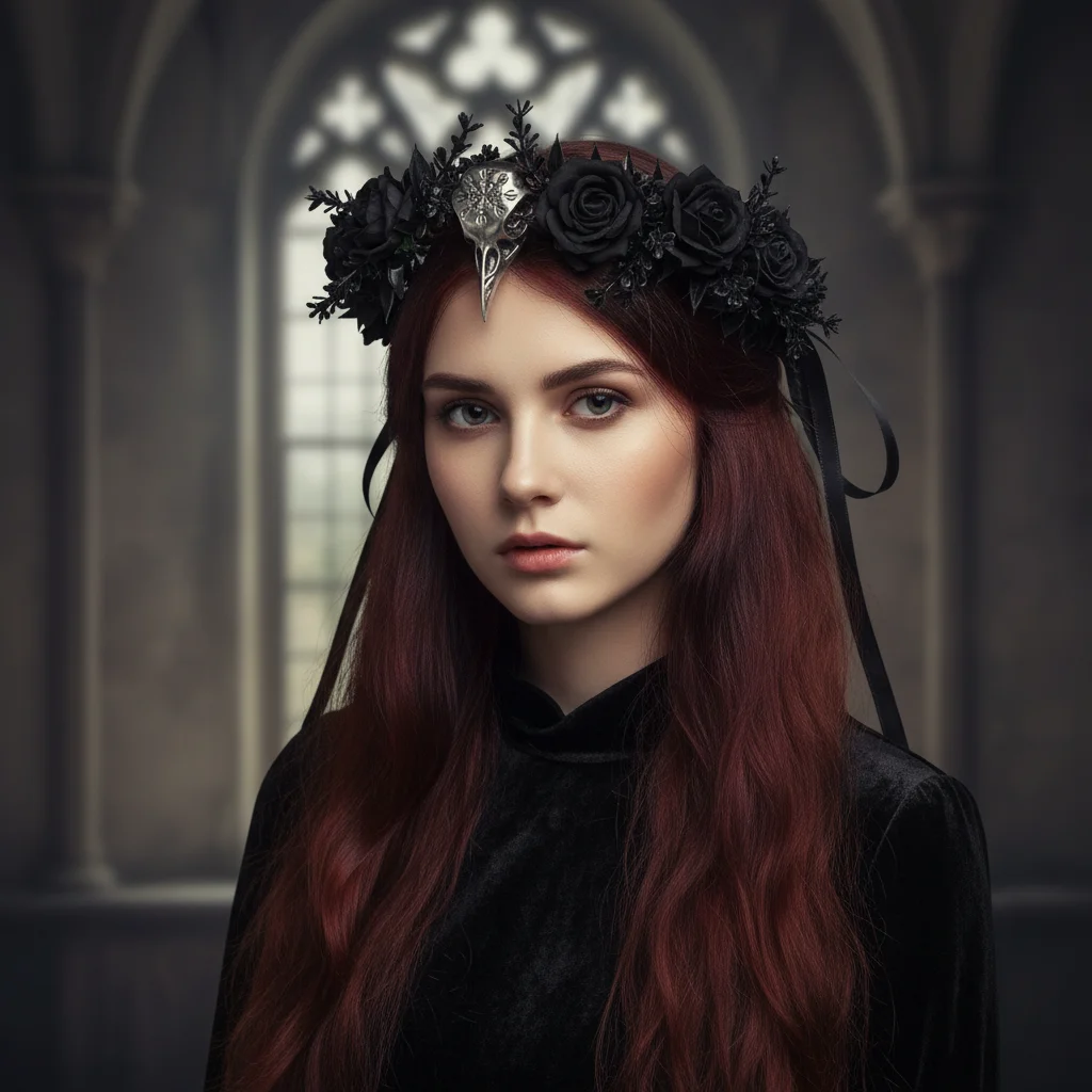 Vintage Costume Cosplay Fairy Flower Leaf Headbands Photoshoot Simulated Black Flower Antler Crown Elf Headpiece Wedding