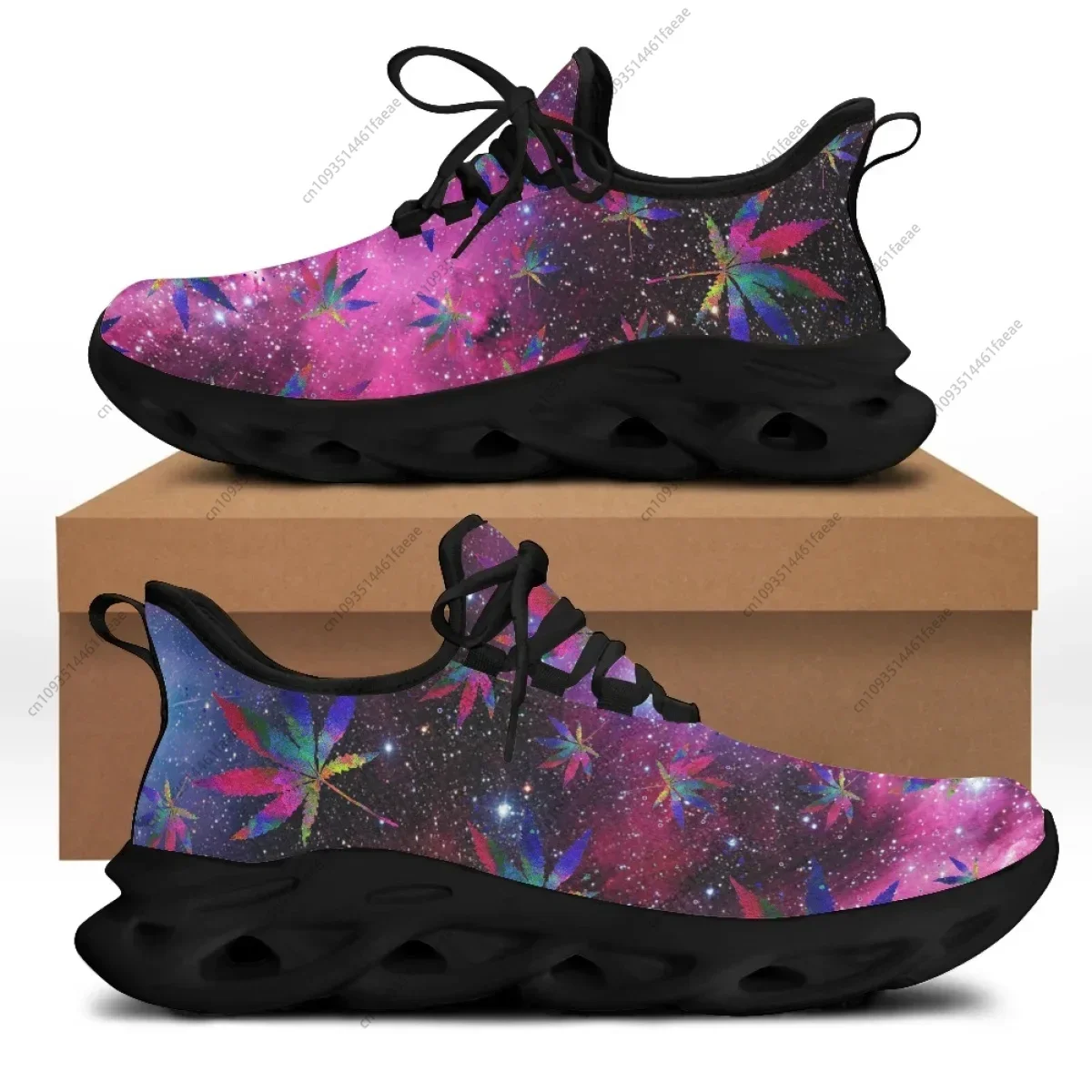 

Custom Fashion Trend Women Sneakers Gorgeous Leaves Print Outdoor Lace-up Flats Sneaker tenis masculino frete gratis promoção