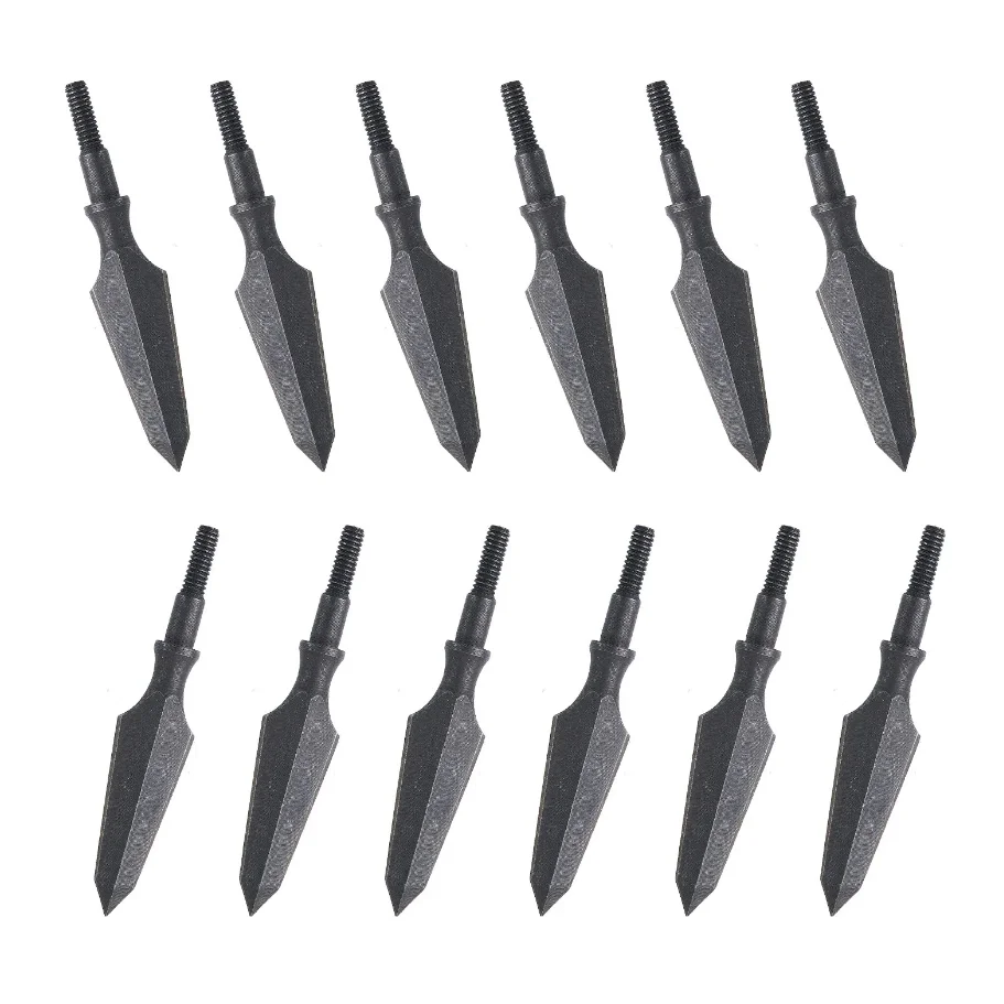 6 12 24 Pcs Toparchery 168 Grain Arrowheads Target Hunting Sharp Broadhead Carbon Steel Arrow Tip for Recurve Compound Bow