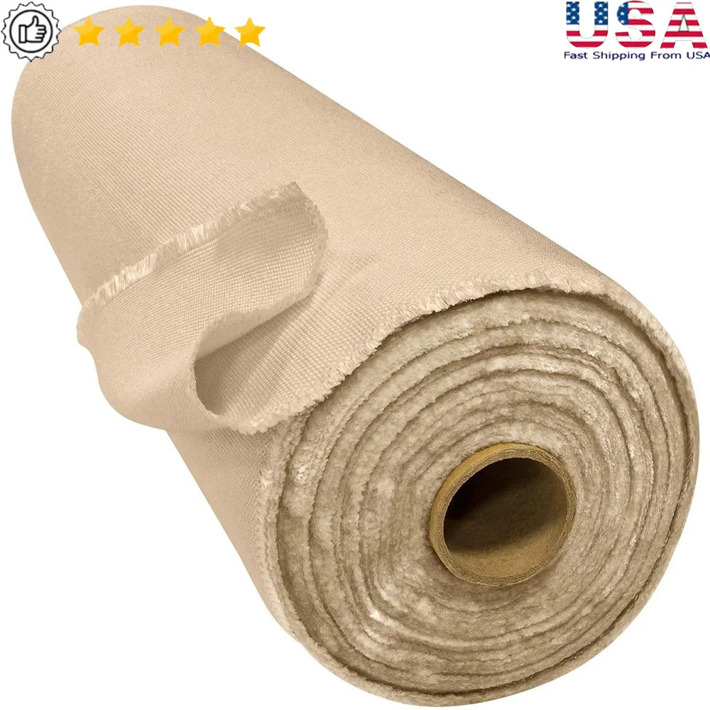 18oz Tan Fiberglass Welding Blanket 40x50Yd Heat Cleaned 1000oF Protection Spark Resistant