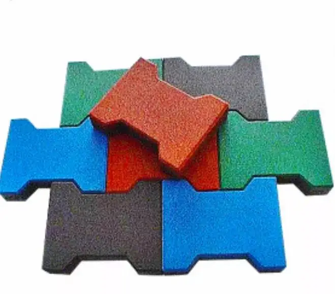 Non-slip Interlocking Rubber Mat H Shape Rubber Brick Paver