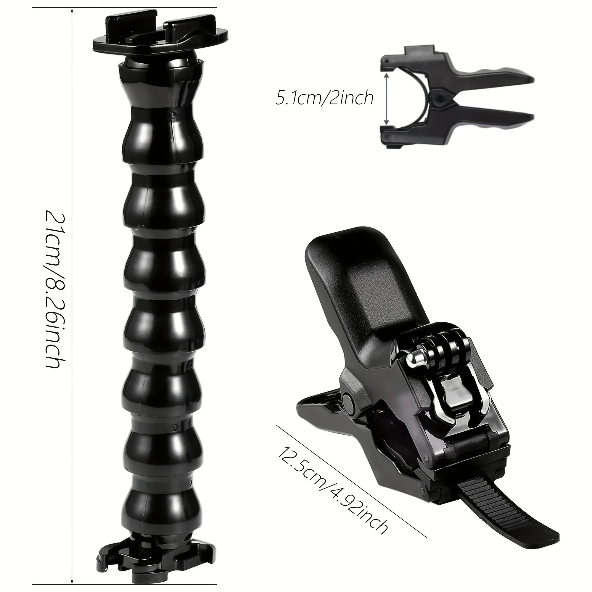 Uchwyt zaciskowy Jaws Flex do kamer akcji GoPro i DJI Osmo - regulowana gęsia szyja zapewniająca wszechstronne kąty strzelania — zdjęcie 3