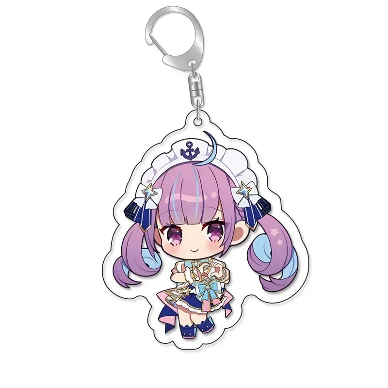 Vtuber Nakiri Ayame Shirakami Fubuki Minato Aqua Gawr Gura Lovelive мультяшный милый брелок Kawaii брелок для ключей Запчасти для сумок и модный подарок