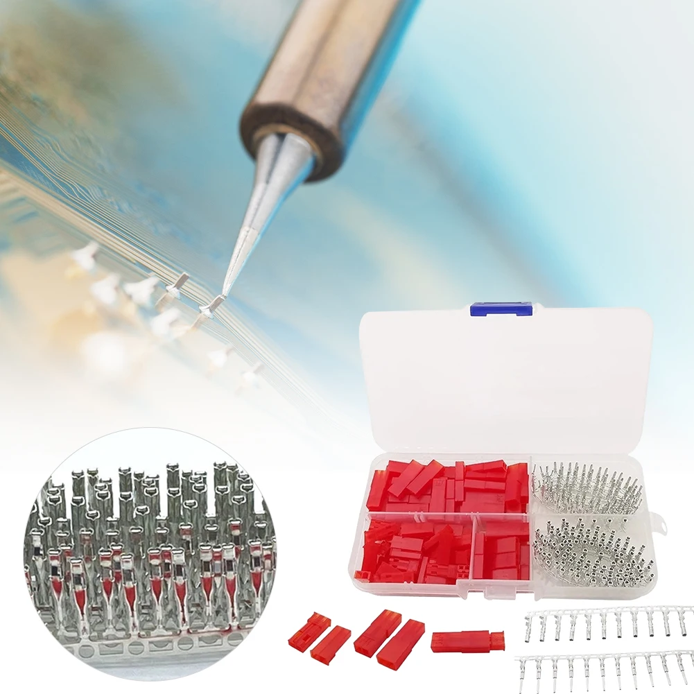 300/420Pcs 2.54MM JST SYP 2Pin Crimp Terminal Connectors Male And Female Plug Shell Housing Crimp Pin Terminal Connector Kit