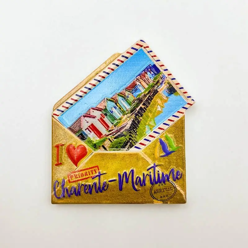 

France Chârante Tourist Souvenir Fridge Magnet Personalized Creative Retro Decoration Resin 3D Strong Magnet