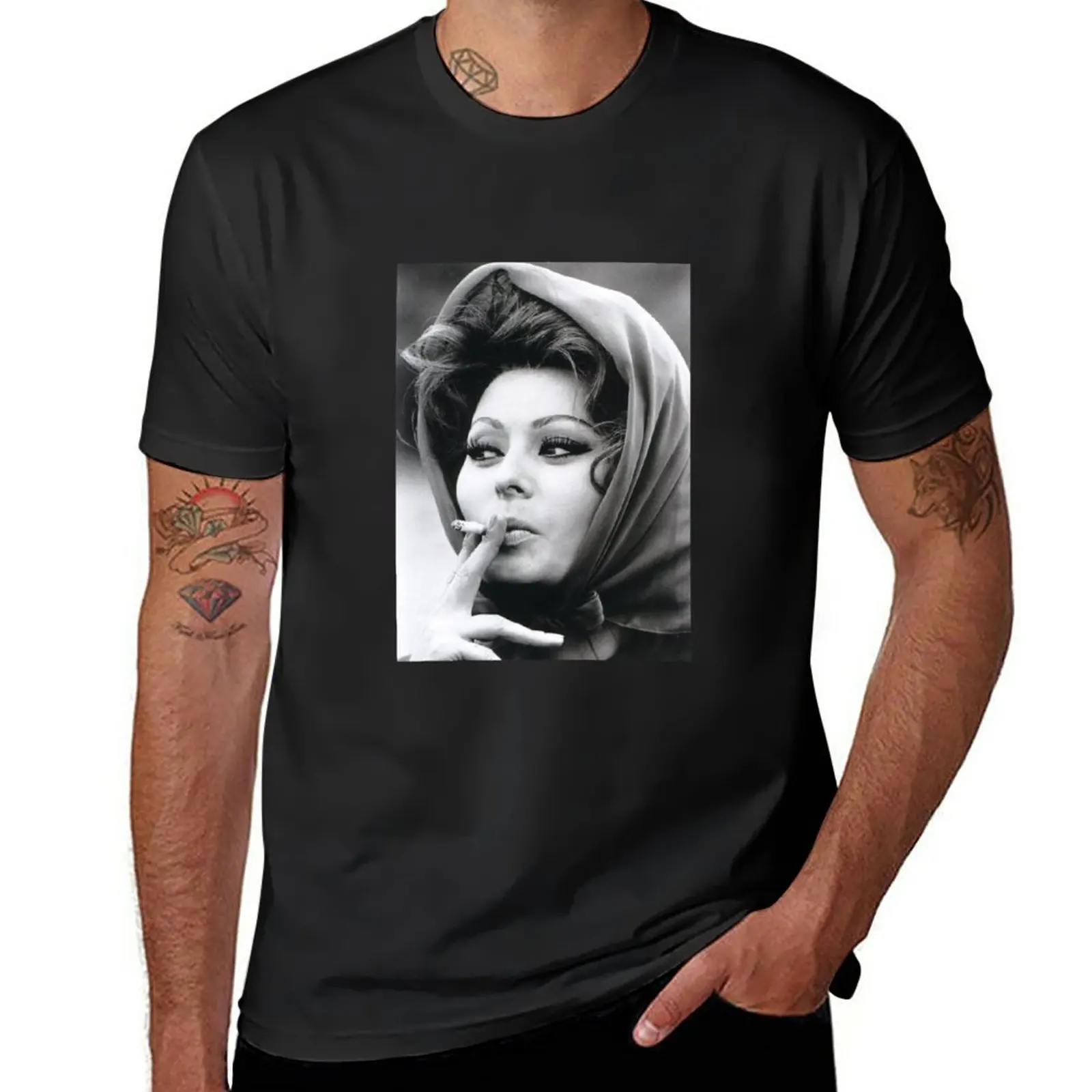 New Sophia Loren Classic T-Shirt tees sports fan t-shirts hippie clothes workout shirts for men