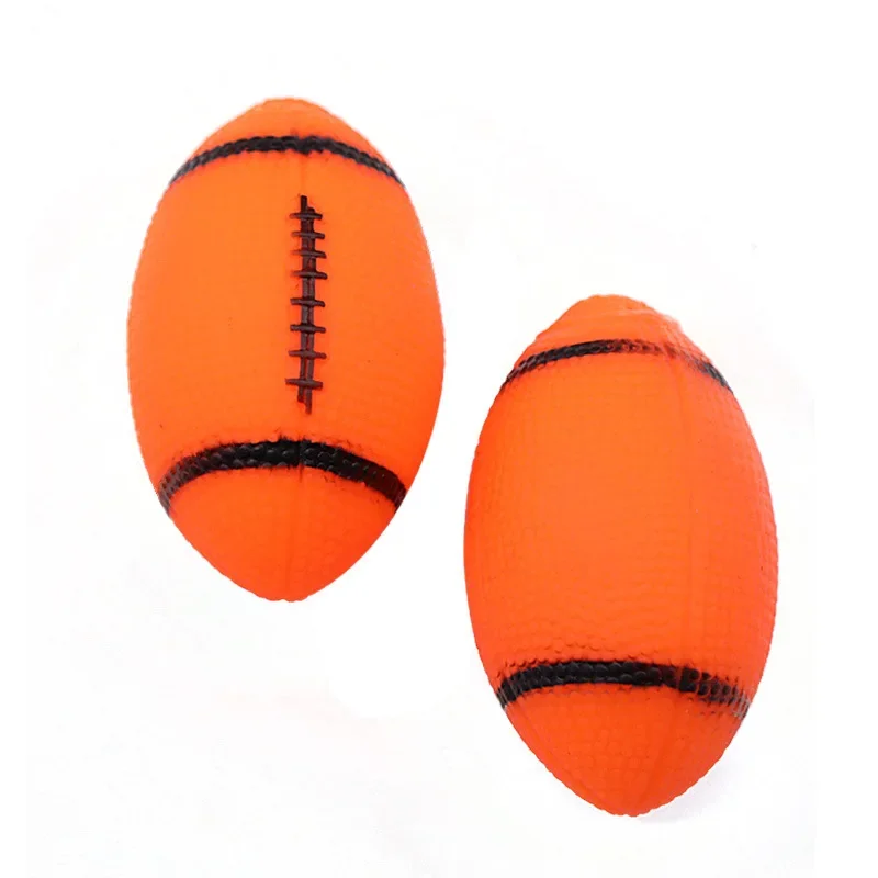 Pet Dogs Toys Sounding Chewing Squeaky Toy for Dogs Puppies Football Soccer Dogs Ball Training Rugby 1pc