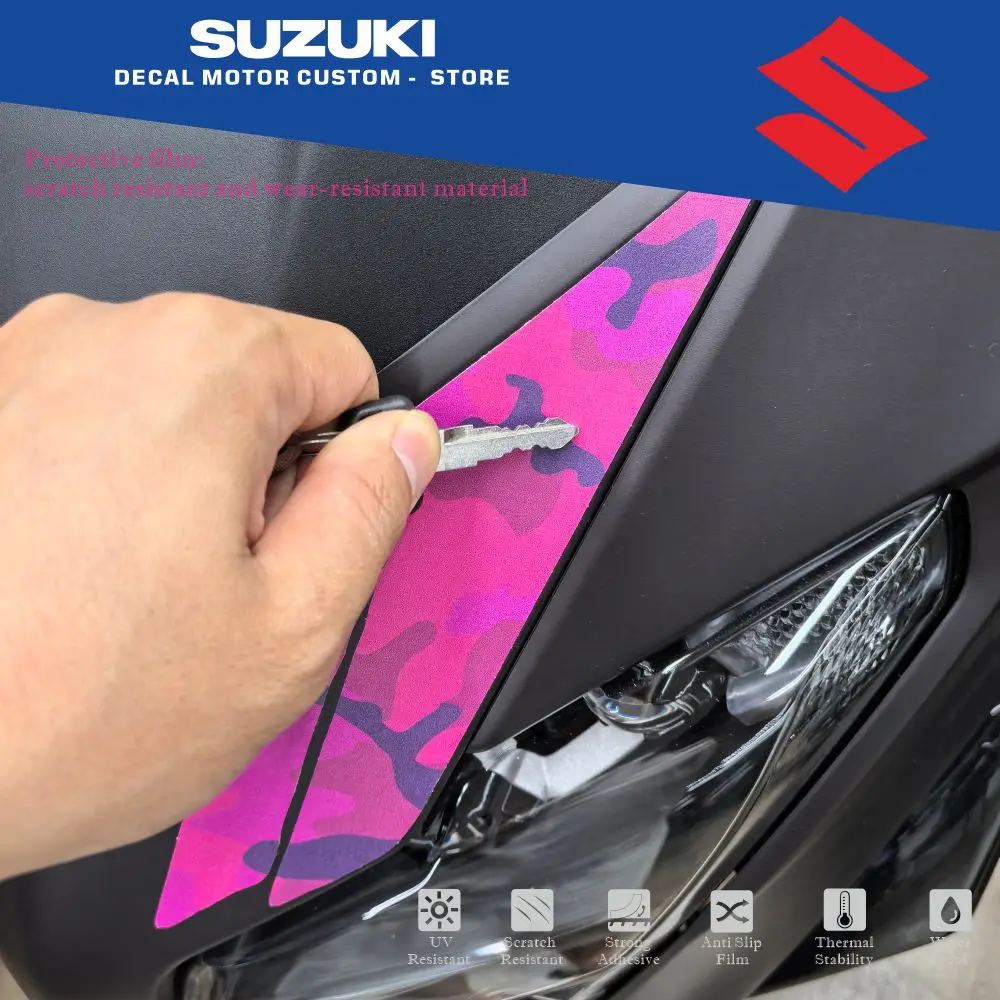 دراجة نارية المضادة للانزلاق لسوزوكي SV650 SV1000 S 2003 - 2013 وحدة المقعد الخلفي الطلاء حامي ملصقات الشارات #2