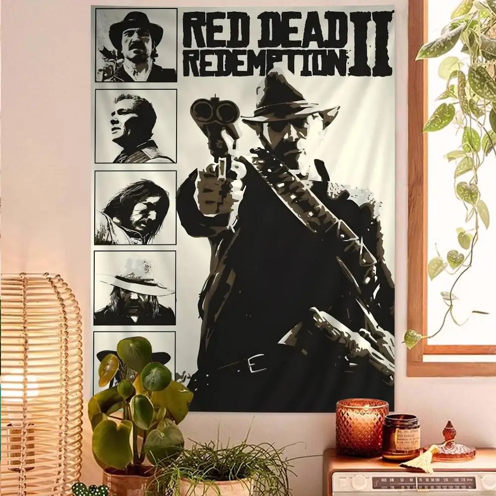 Game R-Red D-Dead R-Redemption 2 DIY Wall Tapestry for Living Room Home Dorm Decor Wall Art Decor
