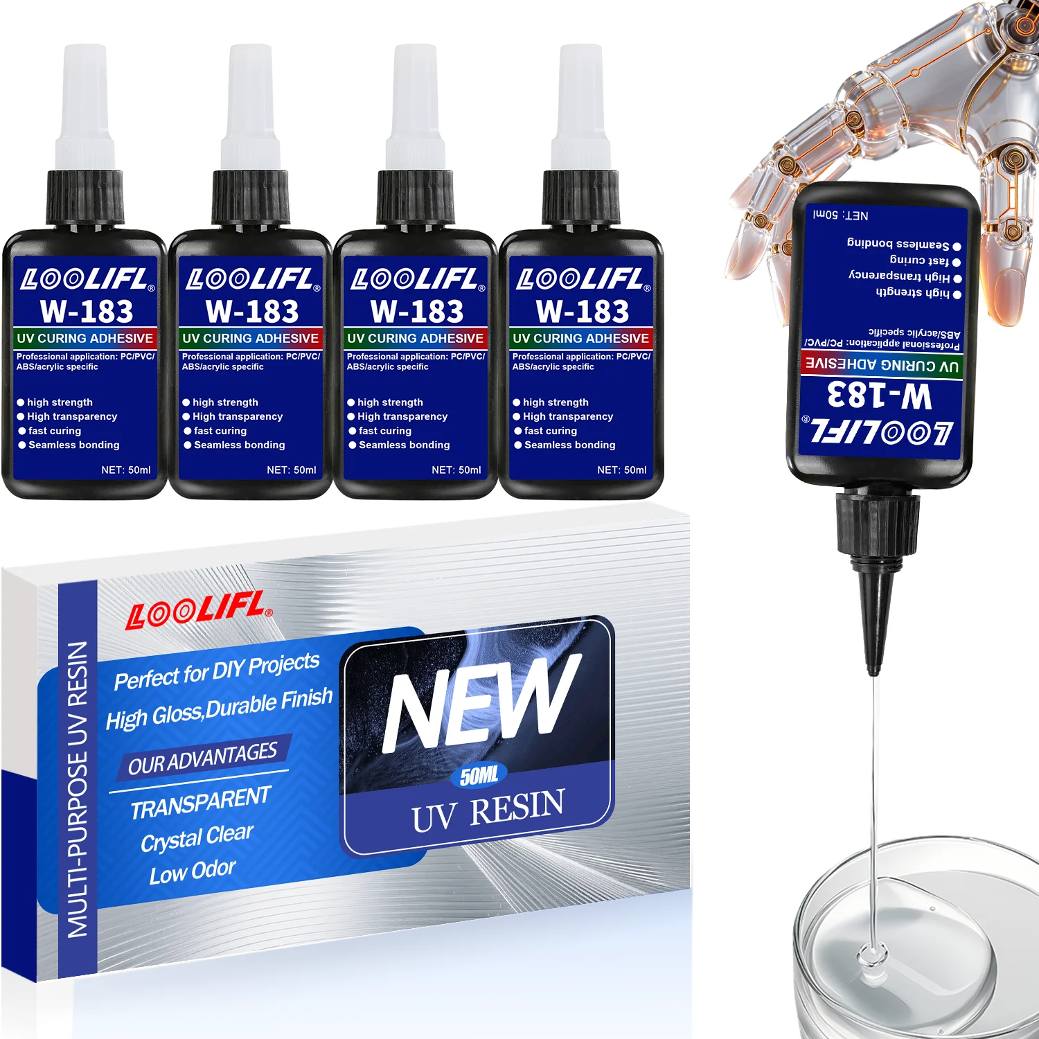 Crystal UV Resin Glue DIY Jewelry Making High Hardness Fast 