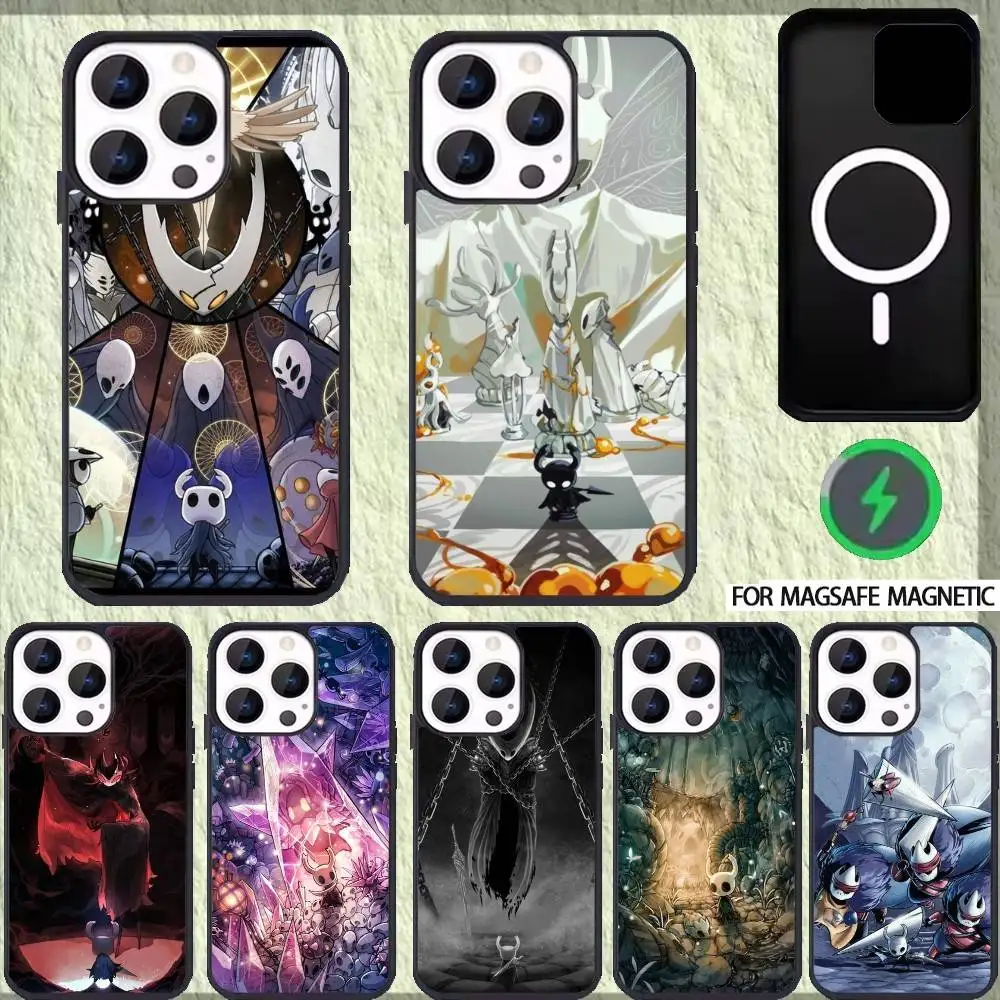 

Hot H-Hollow K-Knight Game Phone Case For iPhone 17,16,15,14,13,12,Plus,Pro,Max For Magsafe Magnetic Wireless Charge