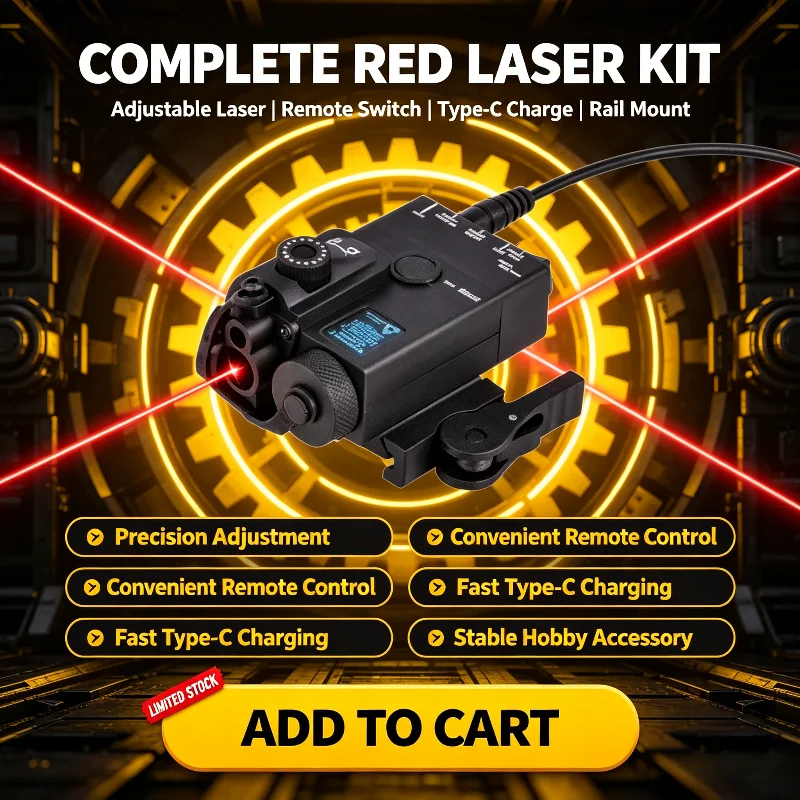 Type-C Rechargeable Adjustable Laser Module Independent Remote Switch Calibratable Beam Hobby Hobby Rail Mount Parts