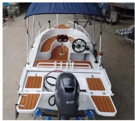 Clearance comfortable 6-8 passenger aluminum fishing boat for river sports yacht and outboard welded handrails