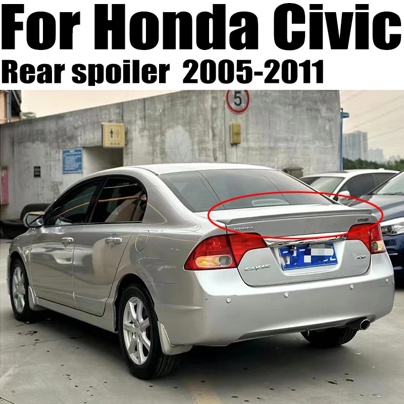 For Honda Civic 2005 06 07 08 09 10 11 Sedan 4 Door 8th Gen Rear Trunk Lid Boot Ducktail Lip Spoiler Wings Accessories Parts