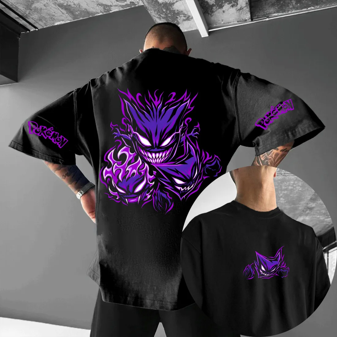 Summer Anime Pokémon Cosplay T-Shirt Cotton Short Sleeve Tops Casual Loose Retro T-Shirt Men Women Family Matching Outfits Tops view 4