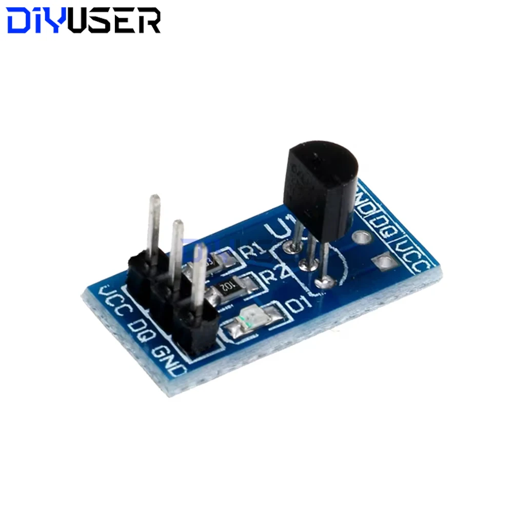 DS18B20 Temperature Sensor Waterproof Probe 100cm Cable for Arduino, -55°C to +125°C, Stainless Steel