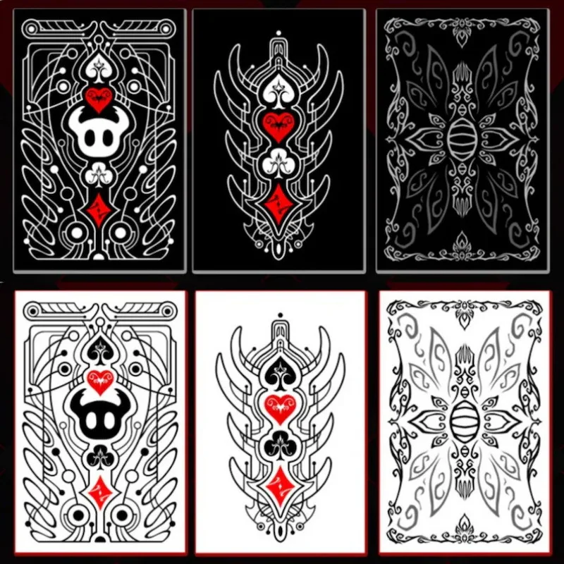 

Collection Hollow Knight Standard Poker Card Set Black and White Playing Card Game Card Group Portable Creative Board Game Gift