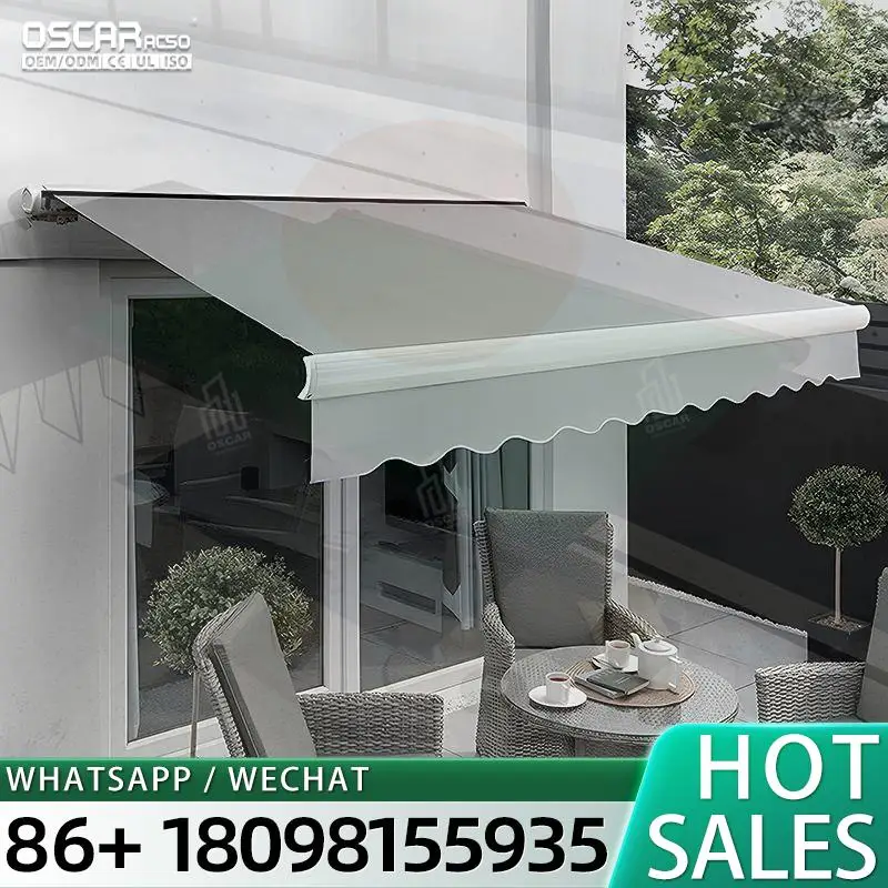 

Настенная установка, моторизованный алюминиевый тент, электрический складной навес со светодиодом для магазина, выдвижной тент размером 7x4 м, 4x3 м