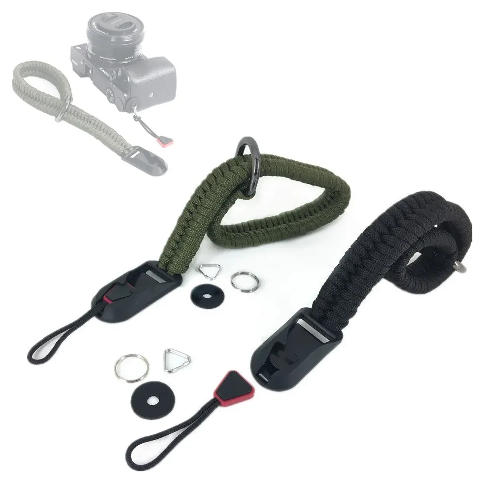 Ouick Release Hand Strap Buckle + HandmAde Woven Adjustable Rope Wrist Wristband for Leica Sony Fujifilm Fuji Canon Nikon Camera