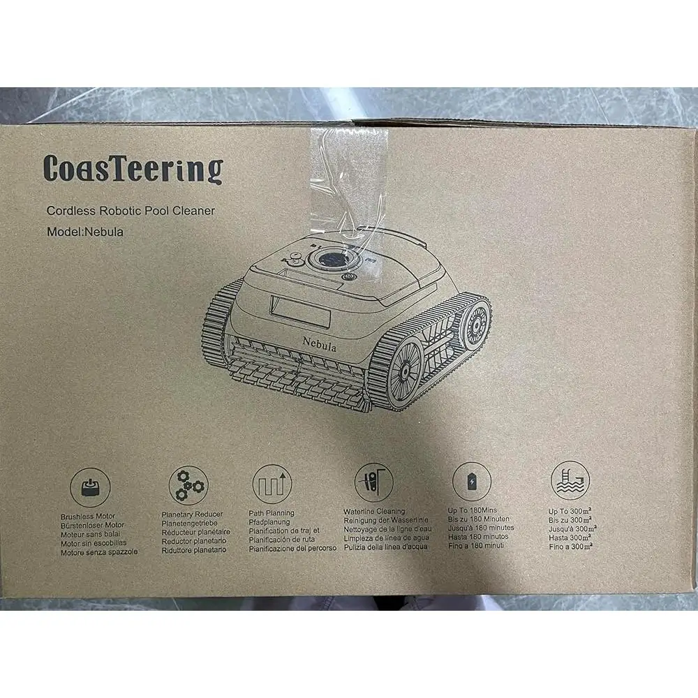 เครื่องดูดฝุ่นสระว่ายน้ําหุ่นยนต์ไร้สายสระว่ายน้ําฝังพื้นผนังและน้ําทําความสะอาดระบบนําทางอัจฉริยะอายุการใช้งานแบตเตอรี่สูงสุด 180 นาที