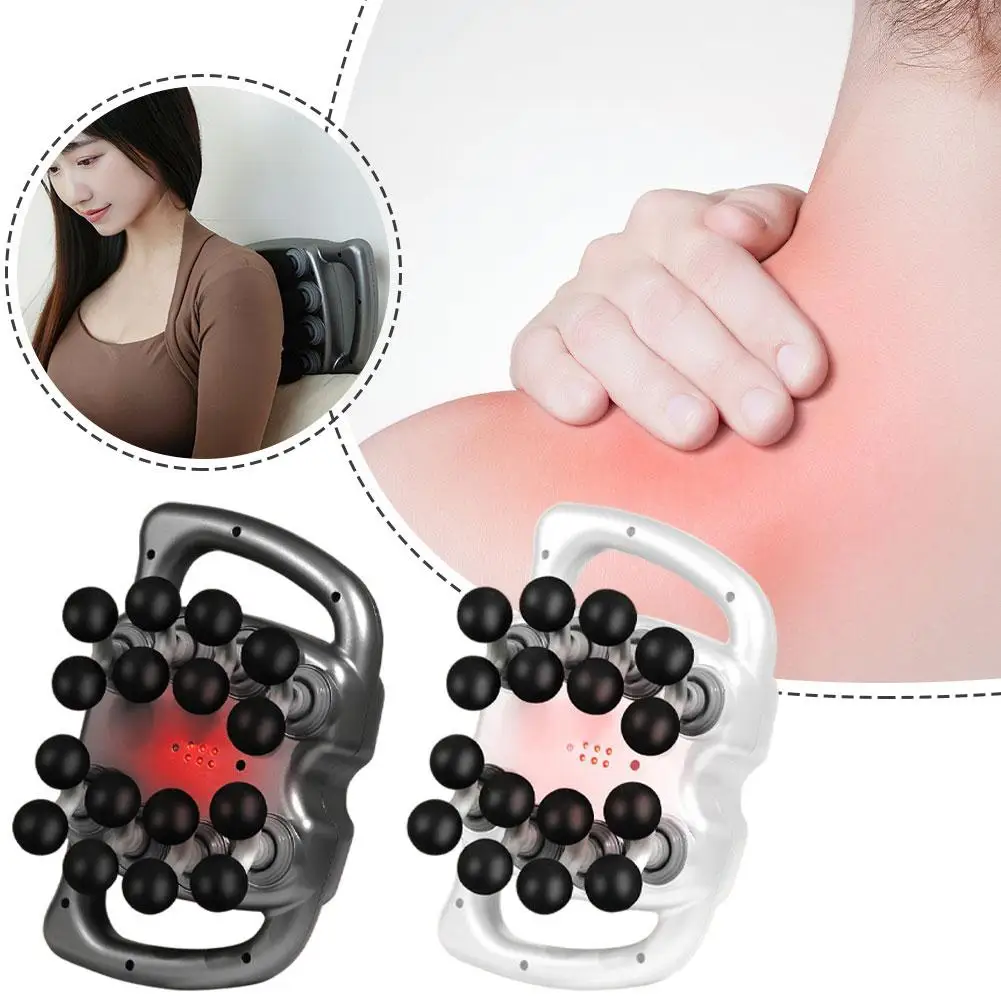 

Electric Red Light Powerful Relax Massager 16-head Fascia Gun Back Leg Arm Neck Body Muscle Massager LCD High-definition Display