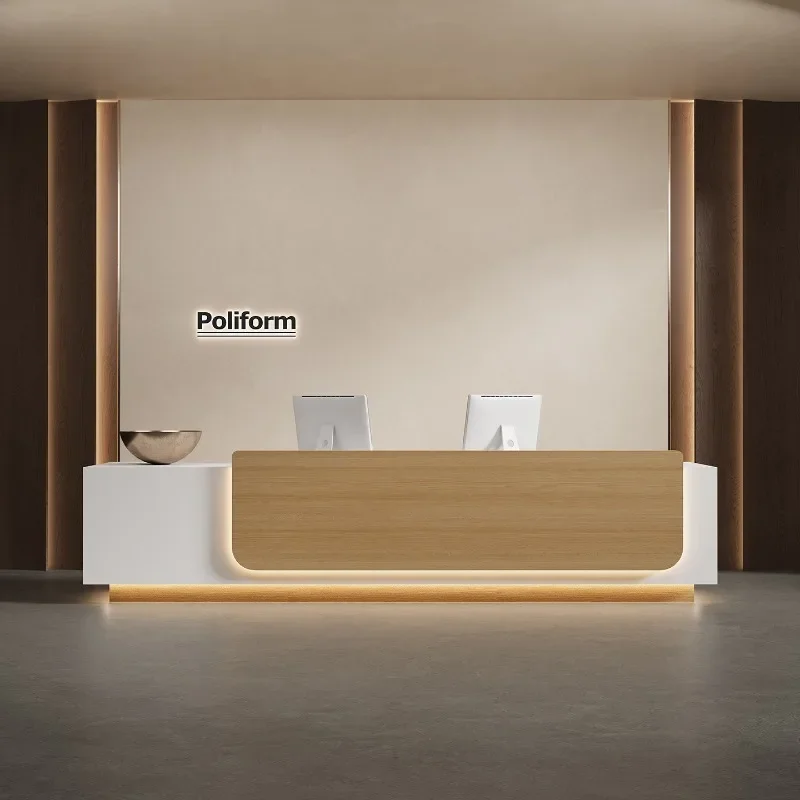 Modern Company Reception Desk Office Bar Hotel Lobby Consultation Service Desk Training Organization checkout page
