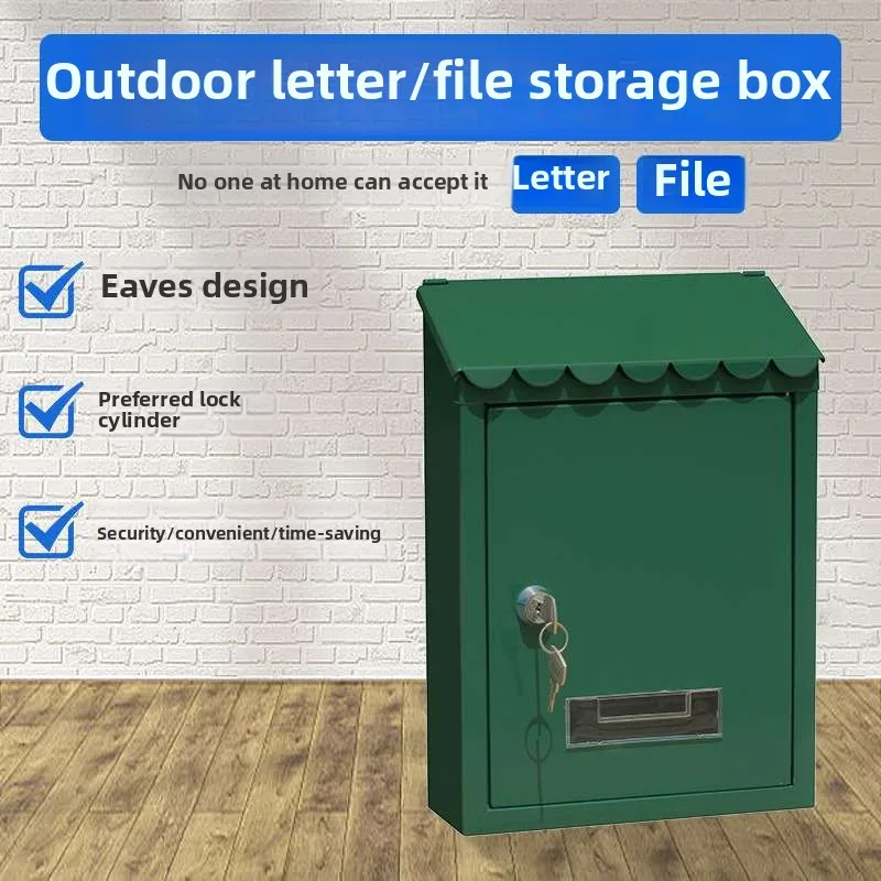 

European Mailbox Retro Sunscreen Rain Proof European Waterproof Yard Villa Mailbox