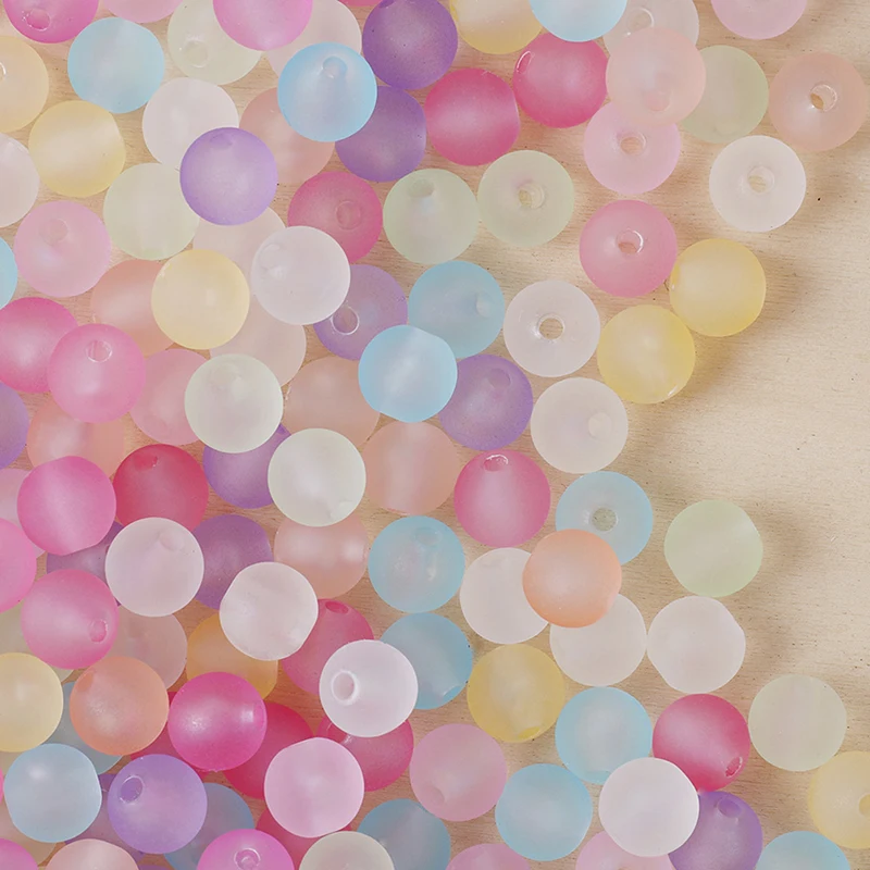 

100pcs 6mm Mixcolor Frosted Round Loose Spacer Beads For DIY Jewelry Necklace Bracelet Marking Accessories