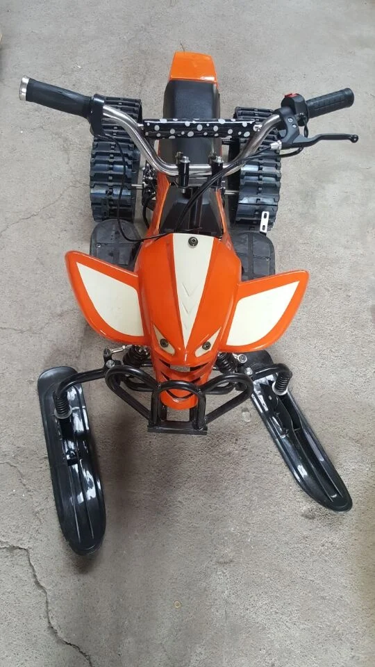 Patinete de nieve con orugas de goma para adultos, moto de nieve eléctrica, ATV de nieve con orugas