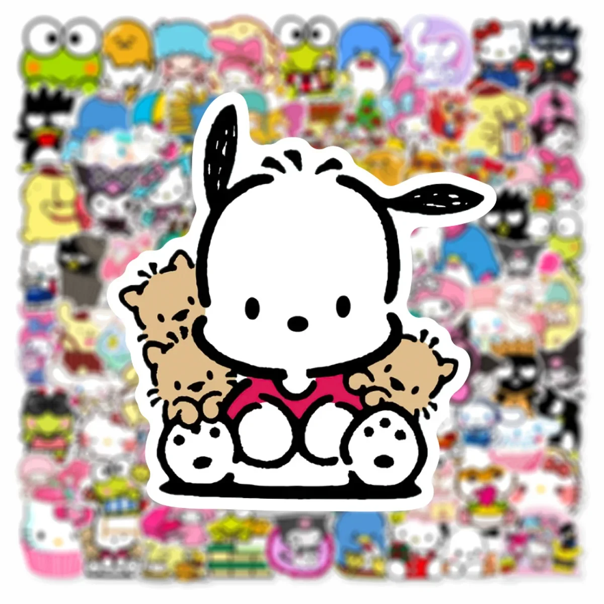 50/100pcs Kawaii My Melody Kuromi Hello Kitty Stickers for Kids Girls DIY Laptop Phone Diary Cute Cartoon Sanrio Sticker Decals