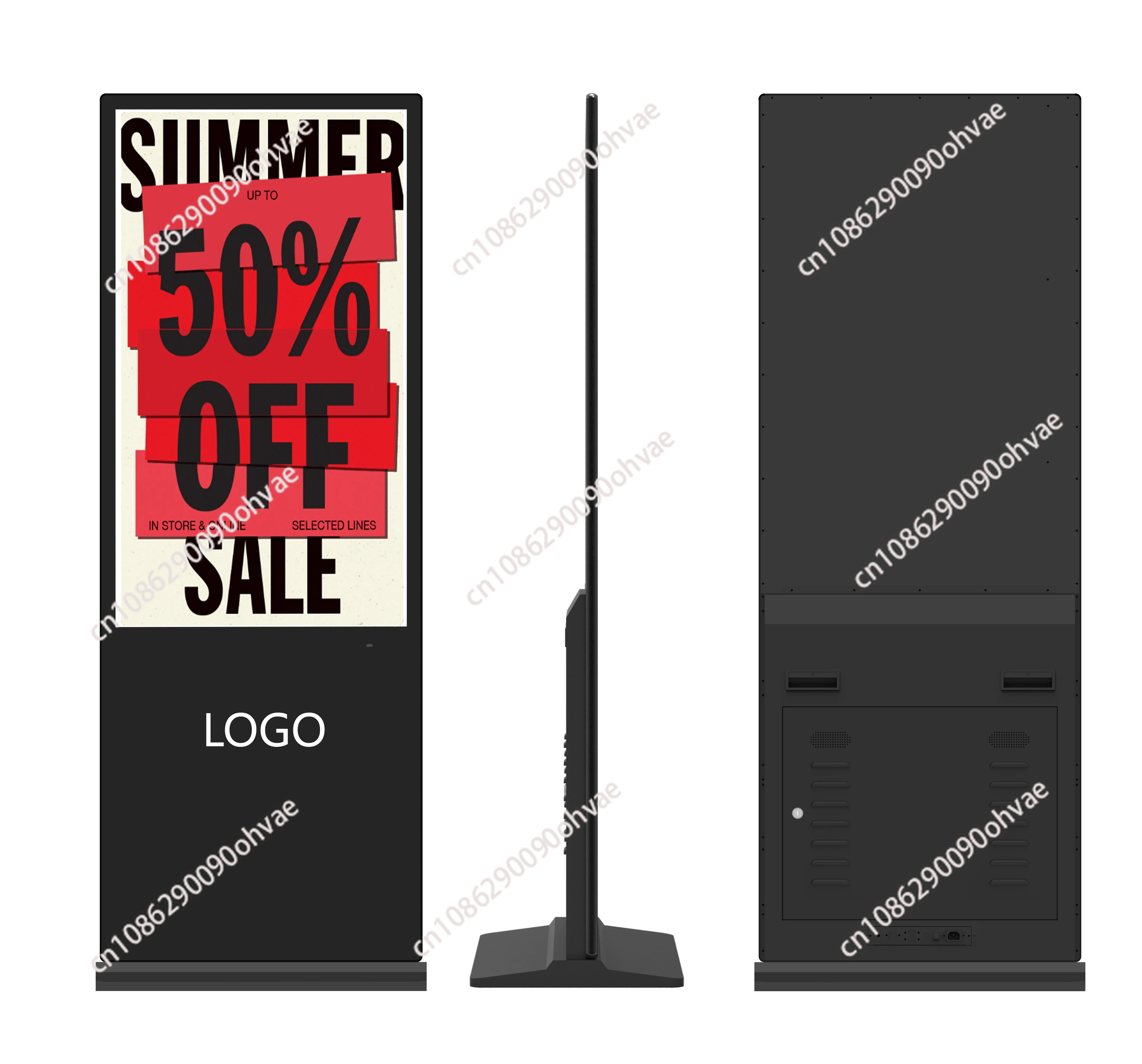 

55-дюймовый бесплатный образец, тонкий тотемный дисплей, киоск с сенсорным экраном, рекламный плеер, ЖК-дисплей, напольный цифровой вывесок