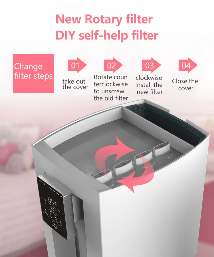 Electric Countertop Reverse Osmosis Purifier Cabinet Type 4-Stage TDS Monitoring Food Grade Instant Heating Water Hotel