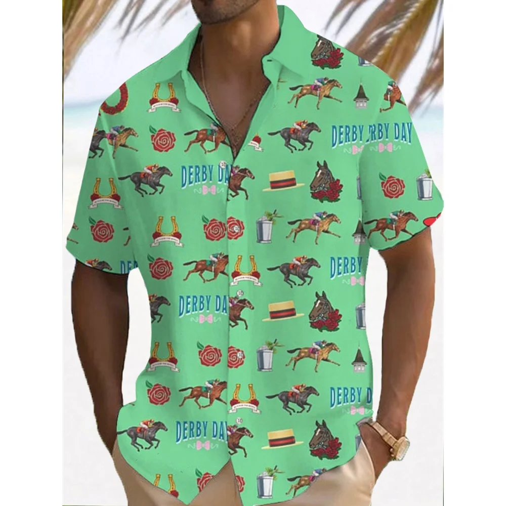 

Men's Shirt Summer Casual Fashion Short Sleeved Shirt For Men Loose Breathable Hawaiian Shirt Man Casual Men's Clothing Top