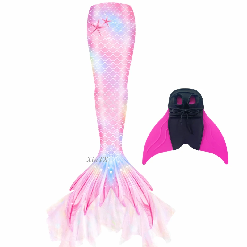 Meerjungfrau Schwänze Elastizität Bade bekleidung kann Mono flosse für Kinder Mädchen schwimm baren Schwanz Cosplay Meerjungfrau Kostüme hinzufügen