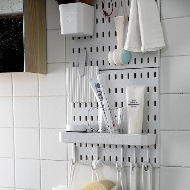 Pegboard Combination Kit, Wall Mounted Storage White Peg Boards Organizer For Walls Display Organization