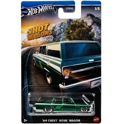 Oryginalny Hot Wheels samochód Hot Wagon Juguetes nowatorskie zabawki dla chłopców 1/64 Diecast Audi RS6 Avant Chevy Nova Model kombi prezent