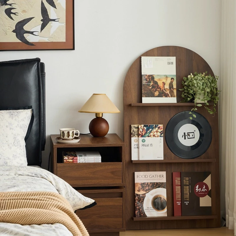 Small wooden magazine stand medieval creative wall display Bookcase simple office magazine holder wall mounted storage furniture