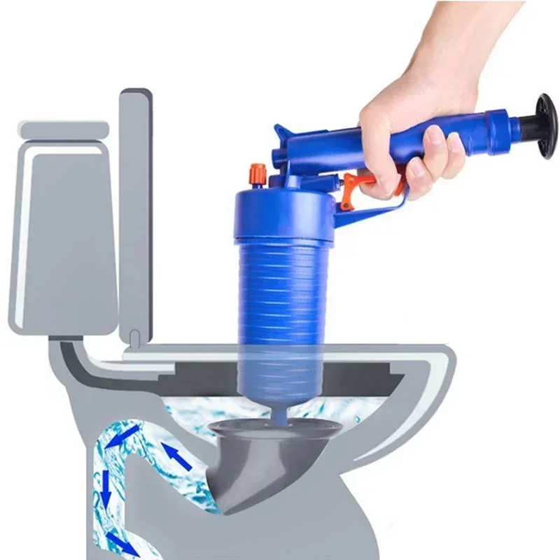 Pump Action Power Pressure Cleaner Floor Drain Toilet Plug Sink Plunger Dredge Tool  Household Products Toilet Plunger