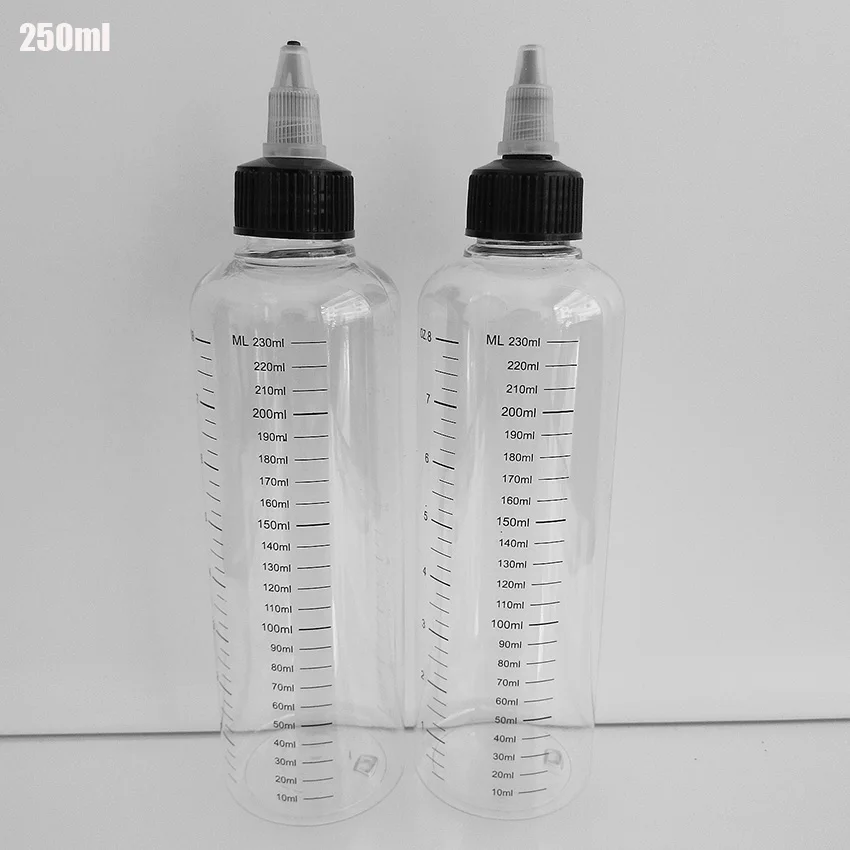 10pcsPlastic Empty Dropper Bottle PET transparent Bottle with Graduation,Silk Printing Scale twist cap,Skincare Water