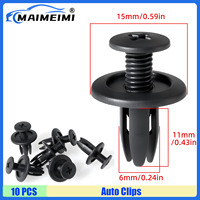 MAIMEIMI 10PCS Car Bumper Fender 6mm Hole Plastic Rivets Fastener Screw Door Trim Panel Retainer Fastener Clips Car Accessories