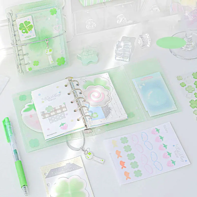 M5 Three Fold Notebooks Cover Portable Pocket Book Loose Leaf Notebook With 64 Blank Inner Page For Girl Back To School Supplies